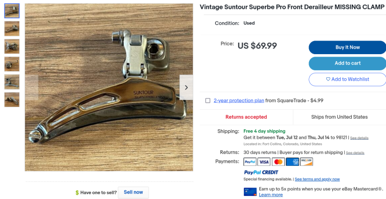 Ebay Suntour Superbe Pro Front Derailleur