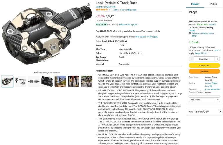 Look X-Track Race Amazon