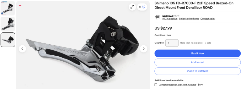 Shimano FD-R7000 front derailleur listing